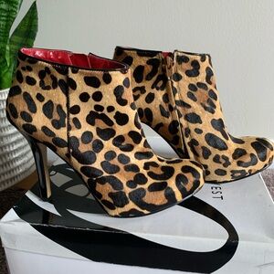 Nine West Animal Print Ankle Booties